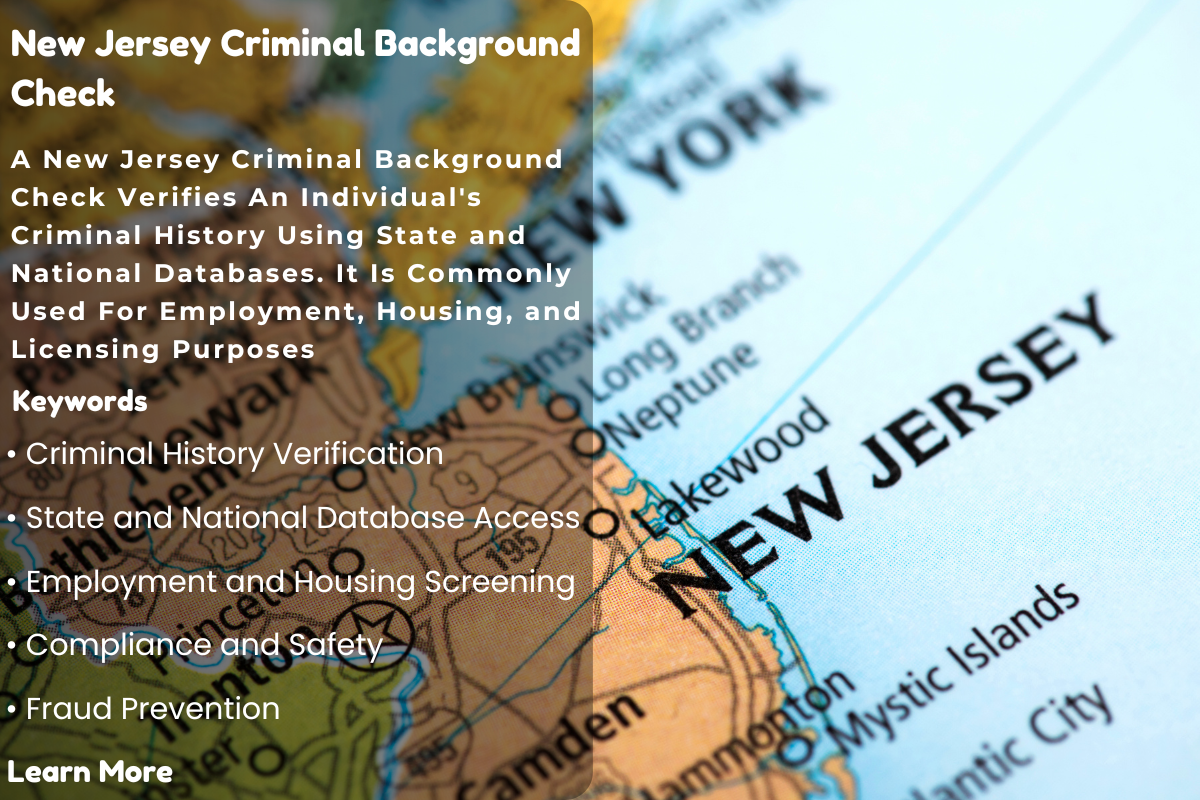 NJ Criminal Background Check for Employment Process