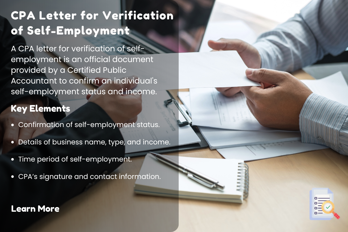 Navigating the Process of CPA Letters for Self-Employment Verification