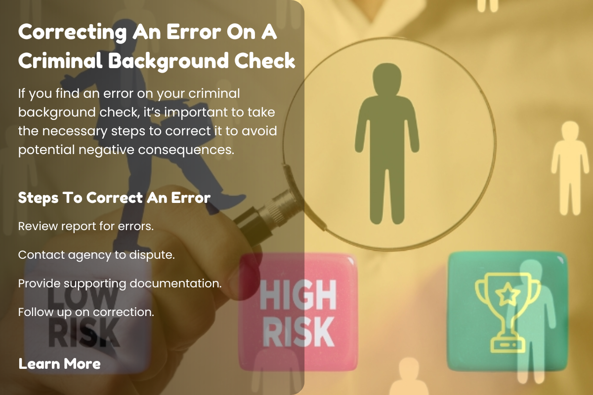 Fixing Errors on Criminal Background Checks: What You Need to Know