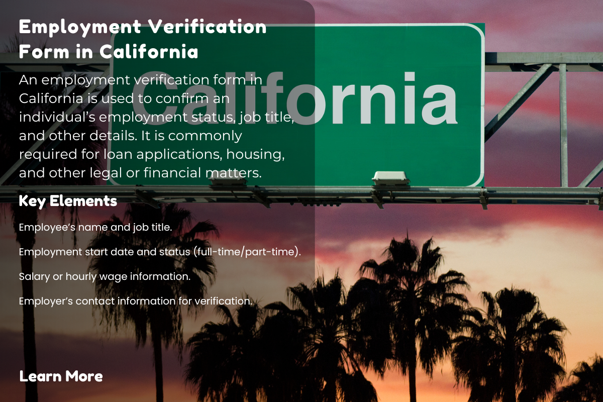 Everything You Need to Know About Employment Verification Forms in California