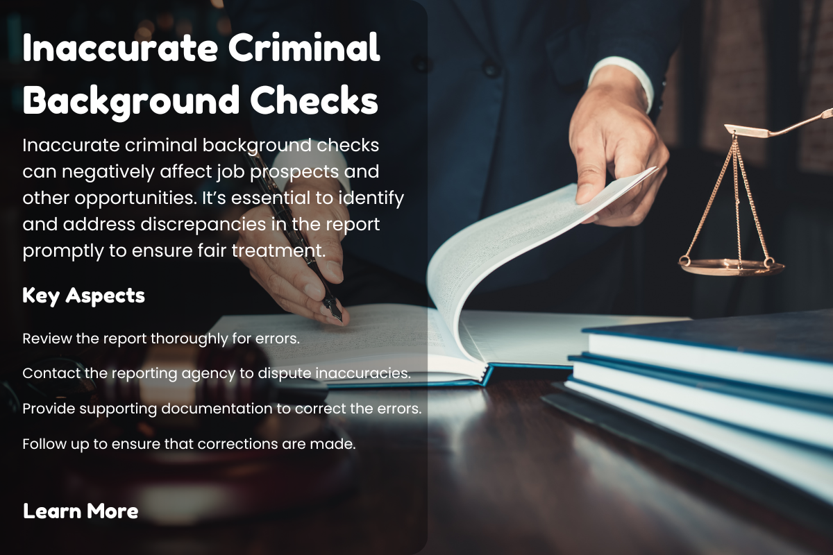 The Impact of Inaccurate Criminal Background Checks on Employers and Job Seekers